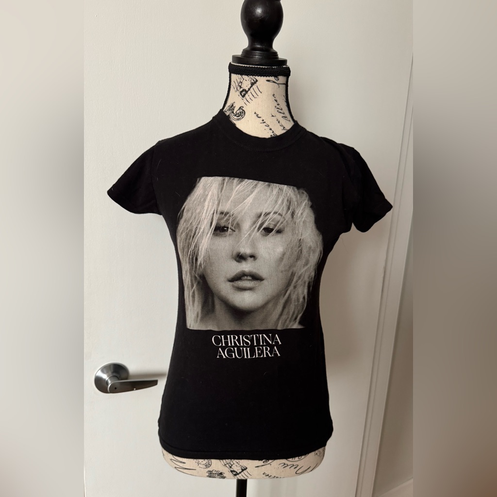 Black Christina Aguilera Graphic TShirt Black Christina Aguilera Graphic TShirt